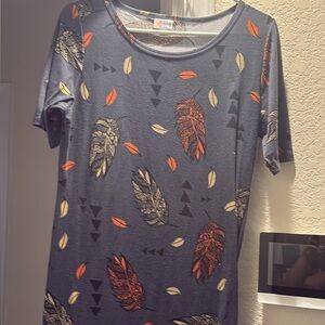 Patterned Short Sleeve Dress